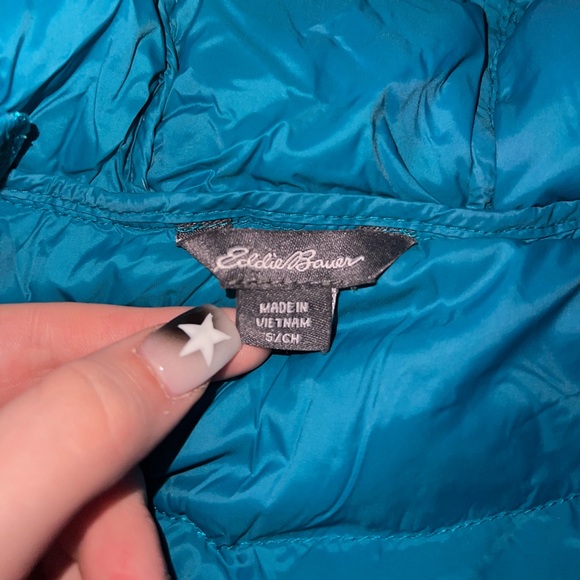 Blue Eddie Bauer puffer jacket size S - Picture 2 of 2